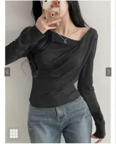 3Wayドレープカシュクールトップス dk1571 チャコール