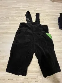 コーデュロイオーバーオール 黒 90