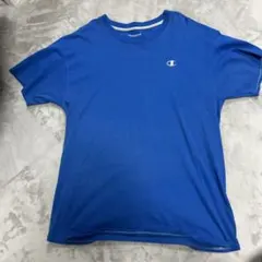 Champion 青 Tシャツ