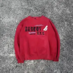 【古着】BADBOY レッド スウェット フェード y2k