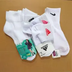 未使用6+使用1、計7足23-25cm スクールソックス adidas.ナイキ