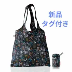 ライゼンタール エコバッグ Lサイズ 18L リーフ柄 黒のサムネイル