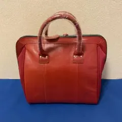 新品 ハーヴェスト・コーポレーション 髭バッグ レザービジネスバッグ　赤