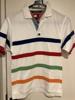 TOMMY HILFIGER ストライプポロシャツ S