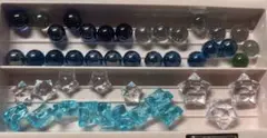 ガラスビーズセット 青 透明 緑