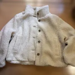 H&M ホワイト ボアジャケット