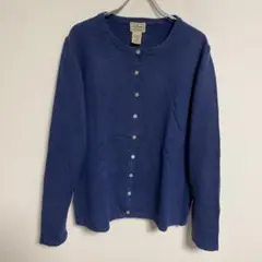 L.L.Bean ネイビー 長袖ニットカーディガン M