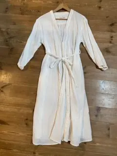 MUJI 100%コットン ロングシャツワンピース S