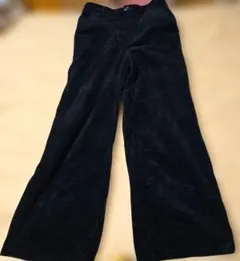GU コーデュロイ ワイドパンツ ブラック ◆Lサイズ