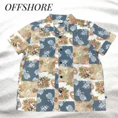 オフショア 90s アロハシャツ L 開襟 総柄 日本製 半袖 ヴィンテージのサムネイル