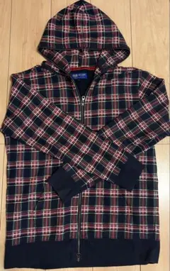 Beams チェック柄ハーフジップパーカーのサムネイル