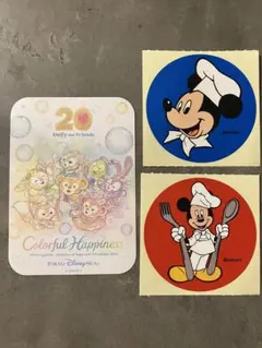 Duffy and Friends 20周年記念ステッカー　レストラン　ミッキー