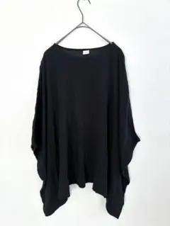 かぐれ 25SS コットンシアーワイドカットソー ブラック フリーサイズのサムネイル