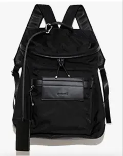 【美品】emmi リュックeco撥水ベーシックバックパックブラック