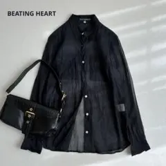 BEATING HEART コットン　シルク　シアーシャツ　ブラウス　日本製のサムネイル