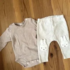 プティマイン　ミッフィーロンパース＋パンツセット