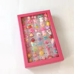 15 リングセット カラフル キャラクター 50個入り かわいい プレゼント
