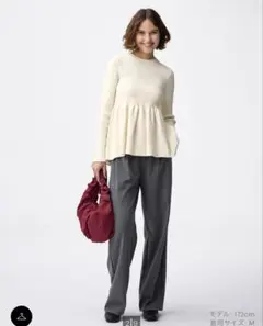 ペプラムニット ニット