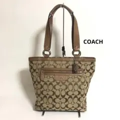 COACH コーチ シグネチャー トートバッグ ベージュ ブラウン