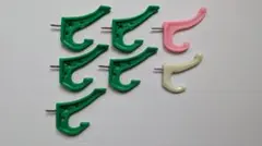 壁掛けフック　昭和レトロ　7個　プラスチック製