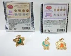 セリア セボンスター月柄 ピンバッジとメタルチャーム