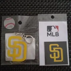 MLB サンディエゴ・パドレス キーホルダー&ステッカー2点セット