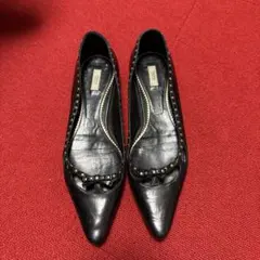 PRADA スタッズ付 フラットシューズ ブラックのサムネイル