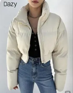 【shein】美品Dazy ショート丈ダウン　アイボリー