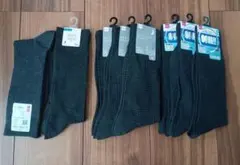 ユニクロ他メンズソックス ダークグレー 8足