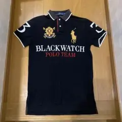 フォロー割☆ポロバイラルフ ブラックウォッチ 半袖ポロ ビッグポニー 背番号 黒 POLO RALPH LAUREN ポロ ラルフローレン 半袖 ポロシャツ ビッグ