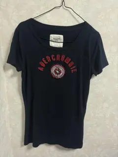 LサイズAbercrombie&Fitch ネイビー 半袖Tシャツ