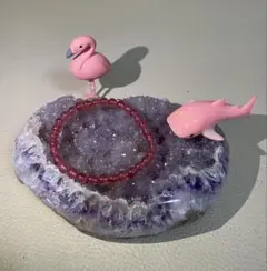 ピンクアメジスト ドゥルージー ブレード クリスタルクラスター ドーム 浄化