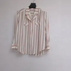 ストライプ長袖シャツ Mサイズ