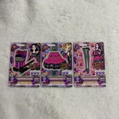 アイカツカード 大地のの白樺りさ ブラックラブストライプコーデ