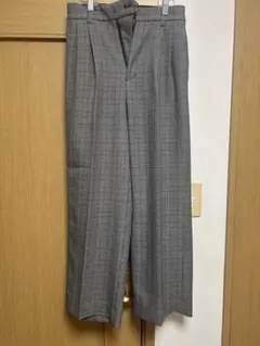 LOWRYSFARM チェック柄 ワイドパンツ