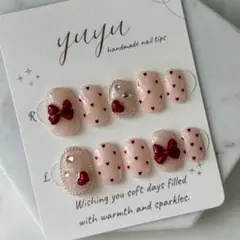 No.1 ハートリボン ネイルチップ