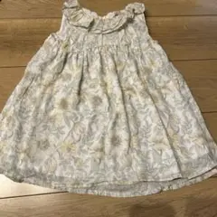 petit main 花柄フリルワンピース 90