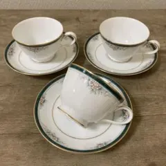 ノリタケ　ランドン　カップ&ソーサー　3客セット　未使用