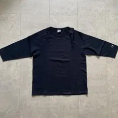 Champion 七分袖カットソー L ネイビー T1011 アメリカ製
