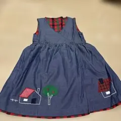 ファミリア　ジャンバースカート リバーシブル