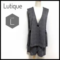 Lutique チェック柄 セットアップ Lサイズ