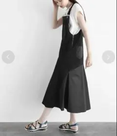 LASUD 未使用ブラック　ジャンパースカート ヤマダヤ フェイクレザーストラップジャンパースカート - LASUD - LASUD