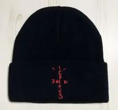 TRAVIS SCOTT トラヴィススコット ニット帽 黒赤