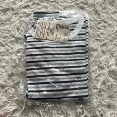 新品未使用　無印良品 マルチボーダー半袖Tシャツ 100