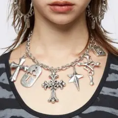 翌日発送 MINGA LONDON ネックレス クロス y2k