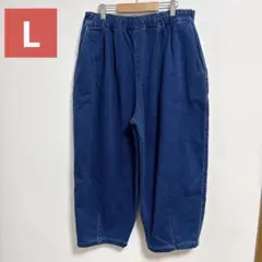 シーズンリーズン 裏起毛 コクーンデニムパンツ バルーンデニムパンツ L