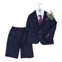 【美品】フォーマルスーツ110 卒園式 入学式 ネイビー セット ELLE エル