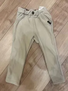 裏起毛ベージュ フリースパンツ 100cm