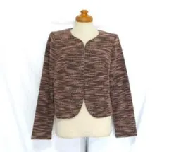 美品 送料込み アリスバーリー ピンク 綿混 ボレロ カーディガン 11号