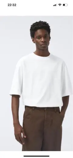 【極美品/ユニクロユー】エアリズムコットンオーバーサイズTシャツ 白、ベージュ